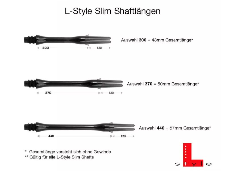 L-Style Silent Slim Carbon L-Shaft - Clear