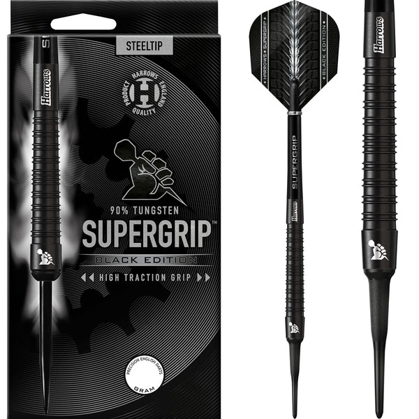 Harrows Supergrip Black Darts - Softdart