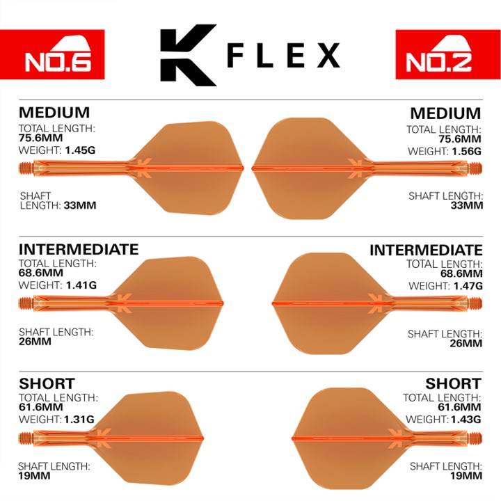 Target K-Flex No6 Flight System - Neon Orange