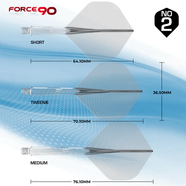 Mission Force 90 - New Moulded Flight & Shaft System - Clear - Standard No.2