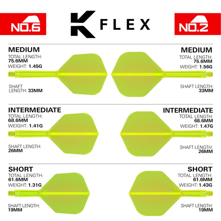 Target K-Flex No6 Flight System - Neon Yellow