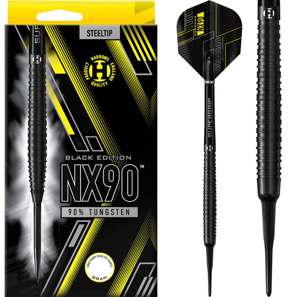 Harrows NX90 Black Darts Ringed - Softdart
