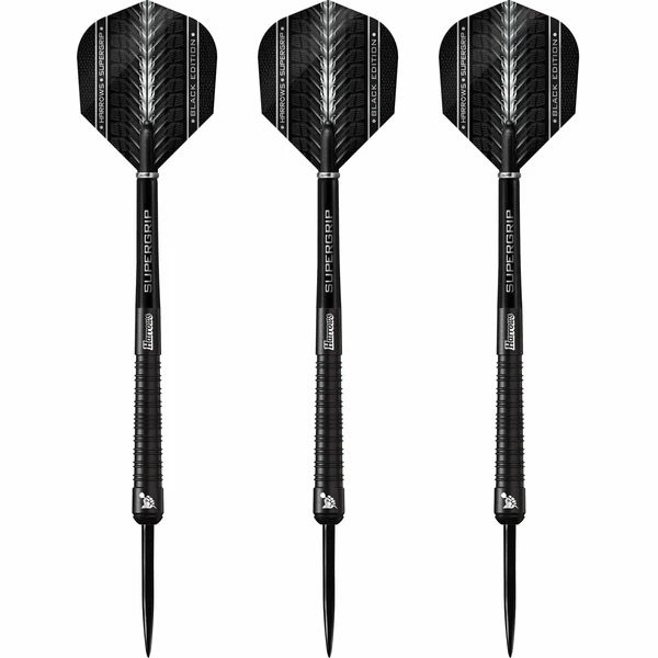 Harrows Supergrip Black Darts - Steeldart