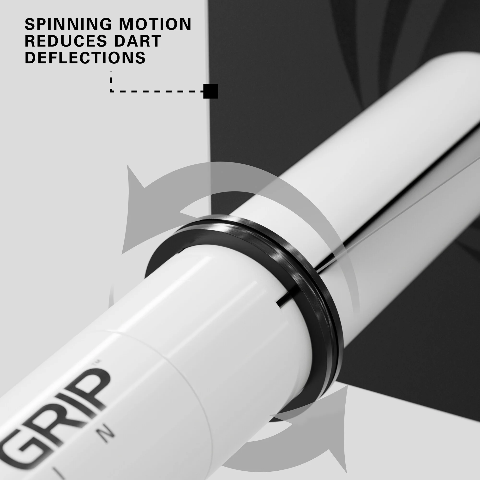 9er Packung Target Shaft Pro Grip Spin - White