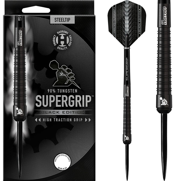 Harrows Supergrip Black Darts - Steeldart
