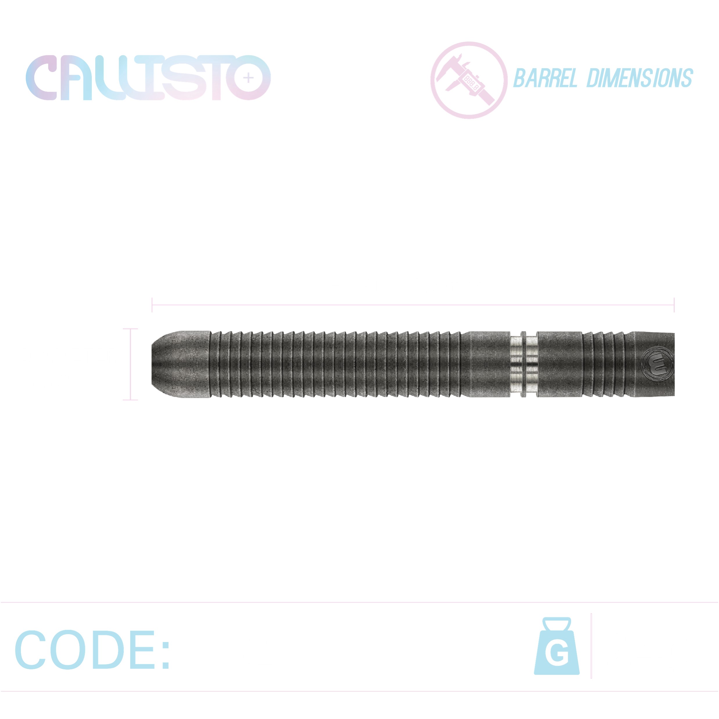 Winmau Callisto1 - 90% Tungsten - Steeldart