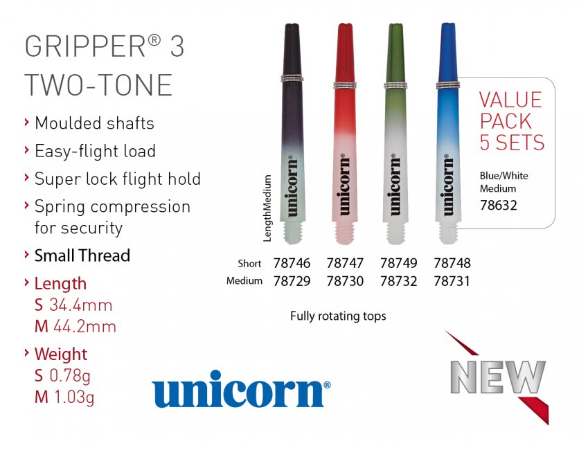 Unicorn Gripper 3 Two-Tone Shaft - Short